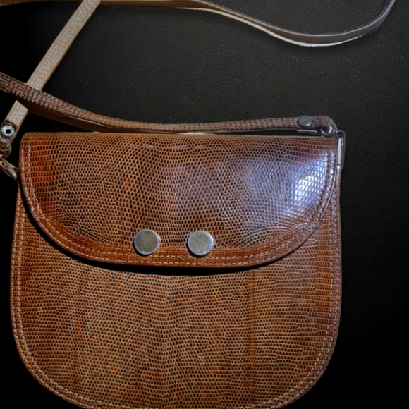 **RARE** D. BREV Lizard Skin crossbody - Picture 1 of 6